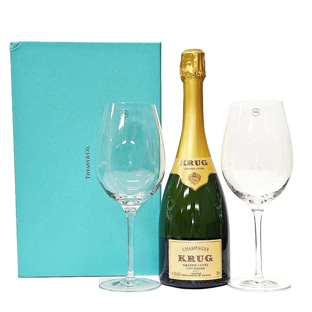 Krug Grande Cuvee and Tiffany Crystal Glasses Set- Buy Now